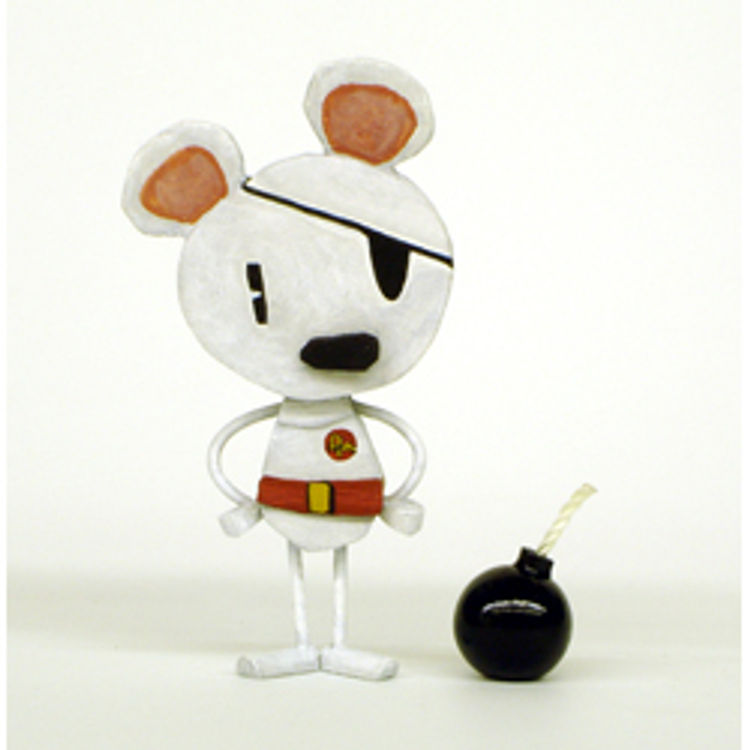 Meese #22 (Danger Meese, albino version with bomb accessory) by Daniel Elson