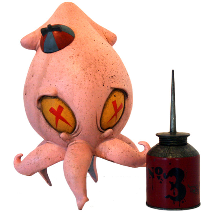 No. 3 Pink Squid and Ink Can by Brandt Peters