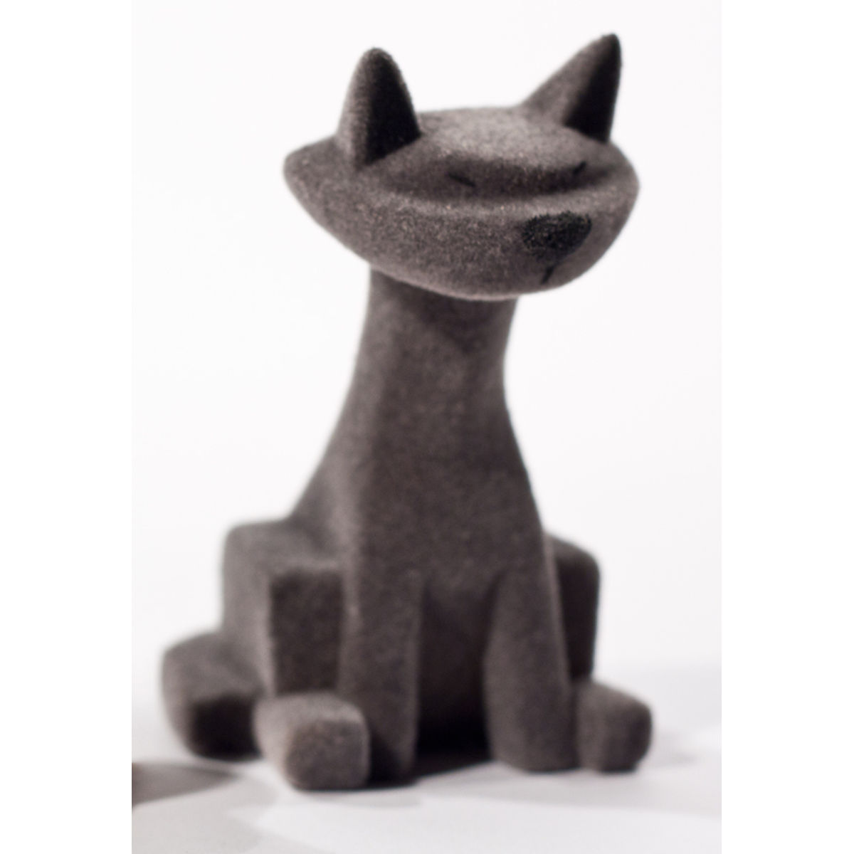 Kitty - Grey Flocked