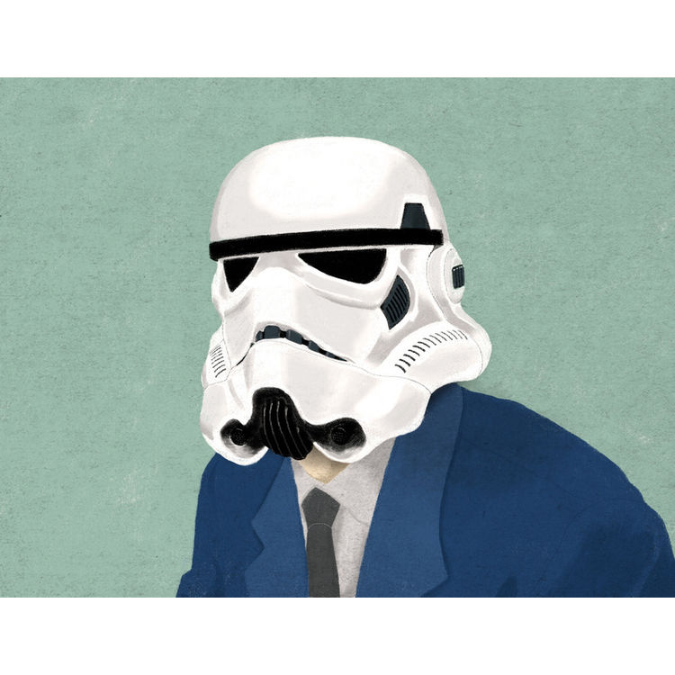 Stormtrooper In Blue by Chase Kunz