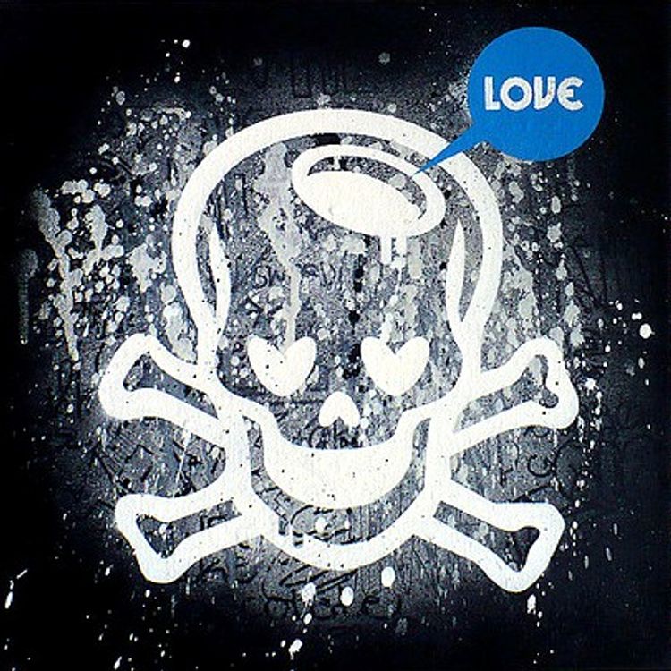 Skull Tryptich - Love by ciah-ciah