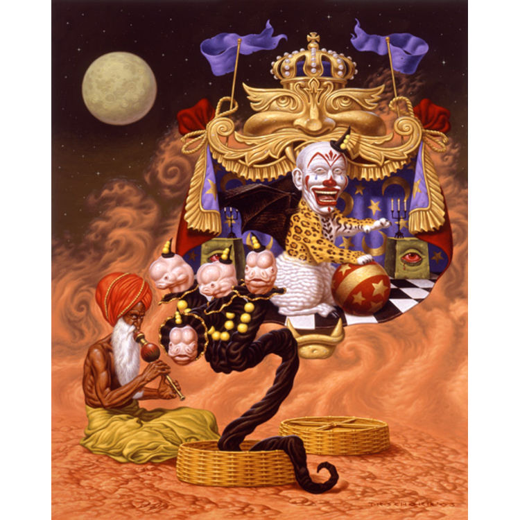 Charming the Haeckel Serpent by Todd Schorr
