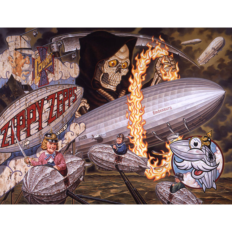 Zeppelin Flambe by Todd Schorr