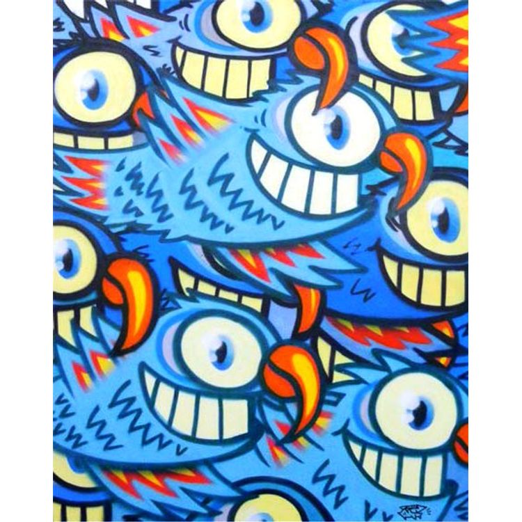 Flying with Blue Guacamayas by El Pez
