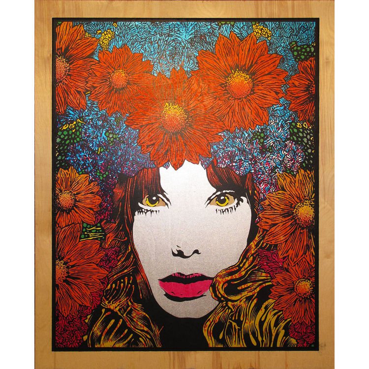 Mind Spring (Wood Panel - Silver) by Chuck Sperry