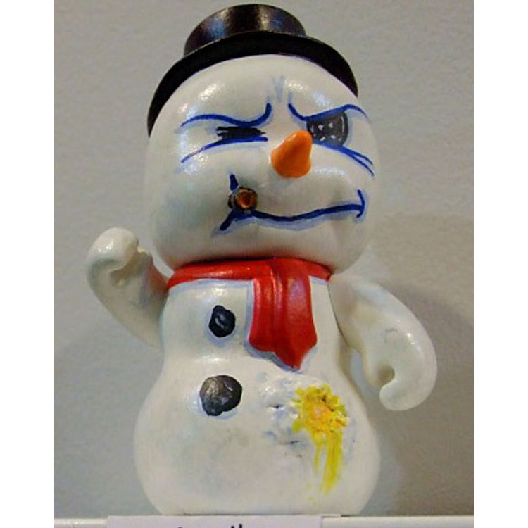 angry snowman by Shez