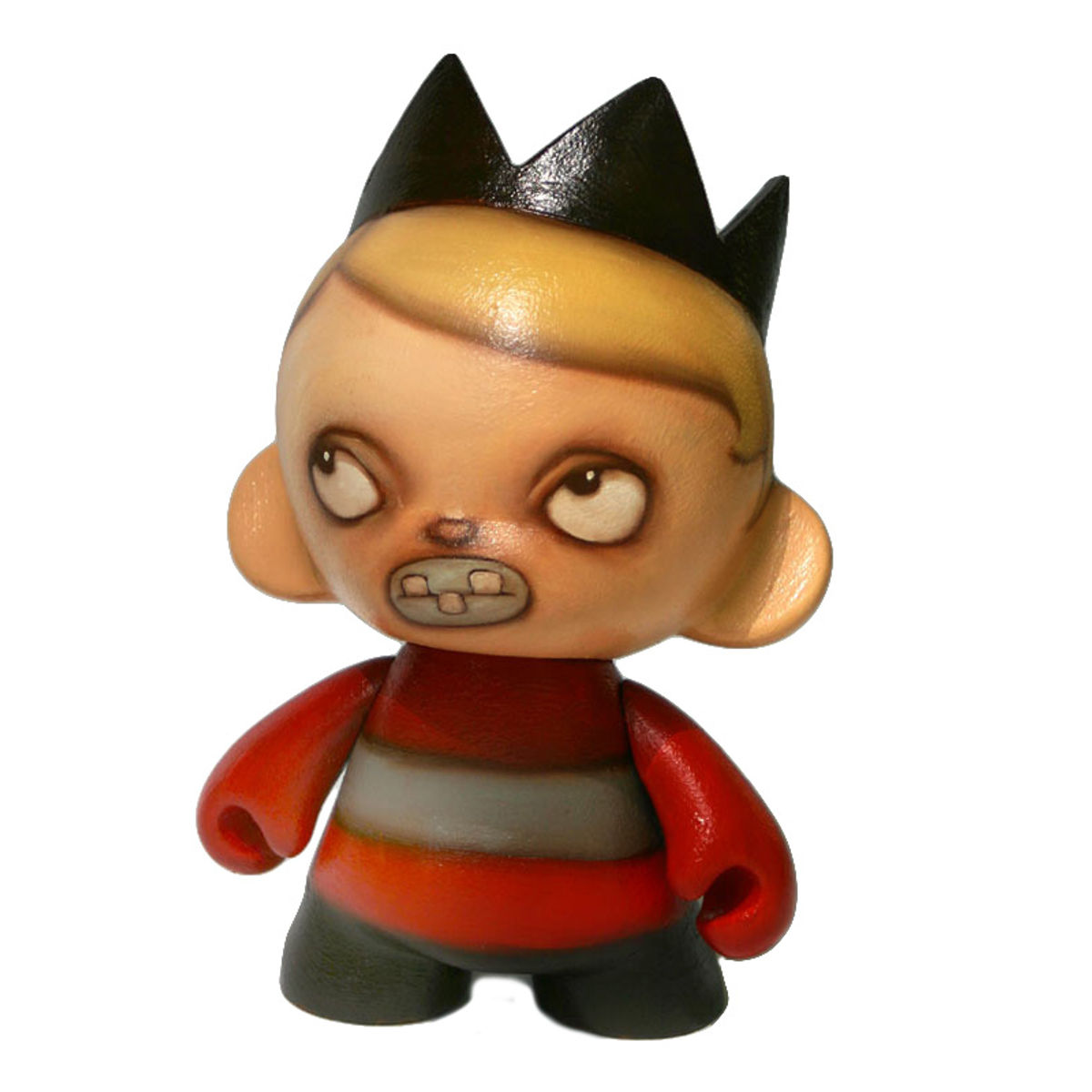 Blonde Boy with zipper smile