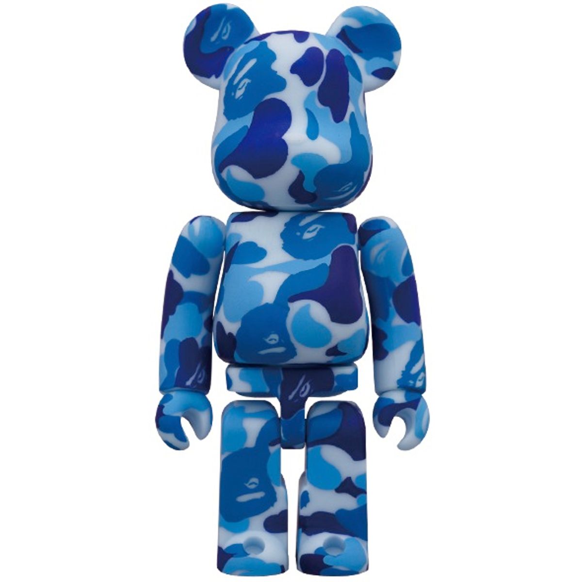 100% Blue Bape Camo Be@rbrick