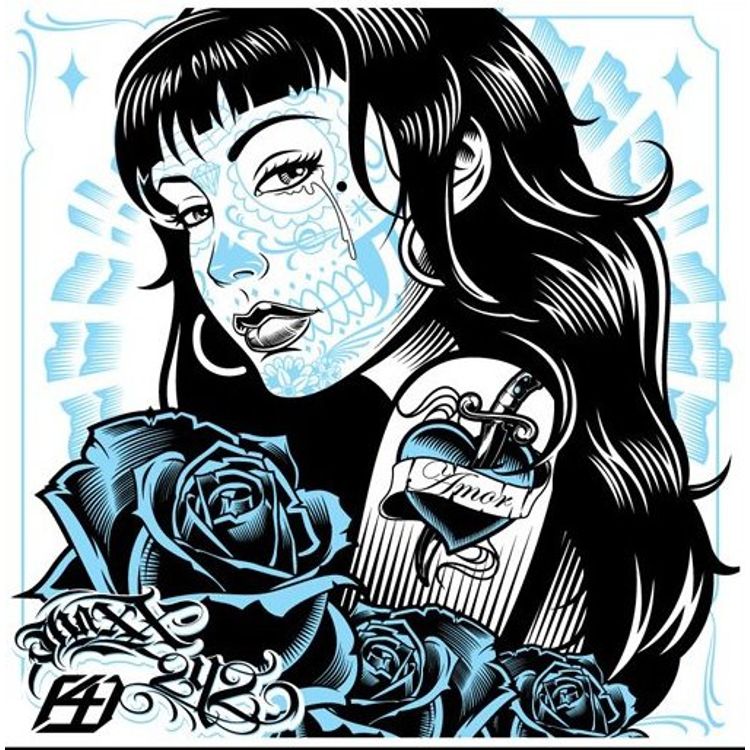 La Rosa Print (Blue) by Maxx242