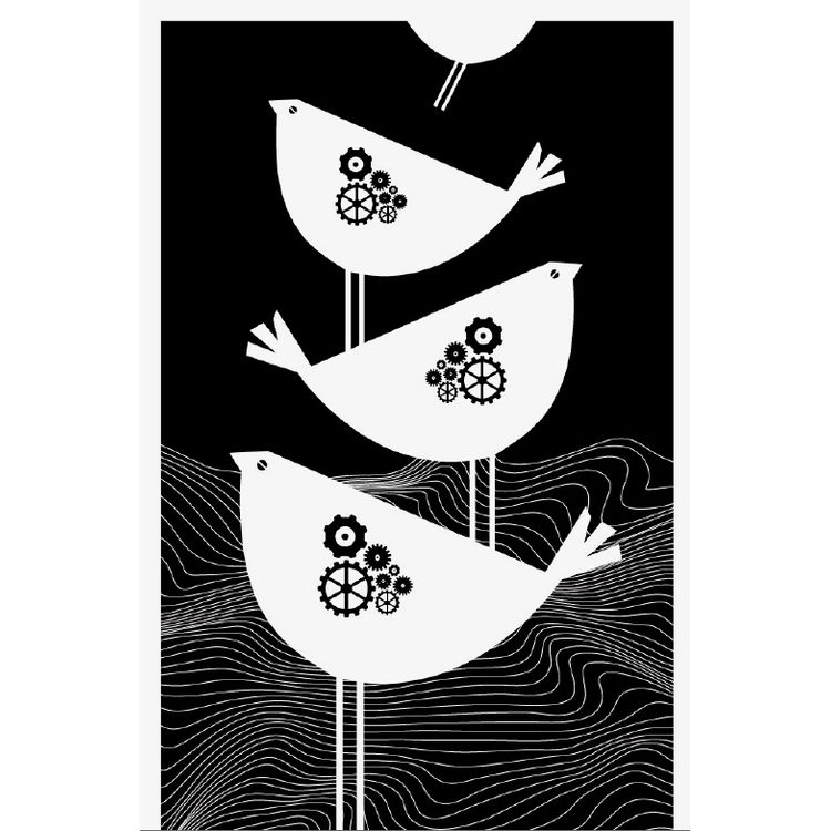 Birds On The Sea by Strawberryluna