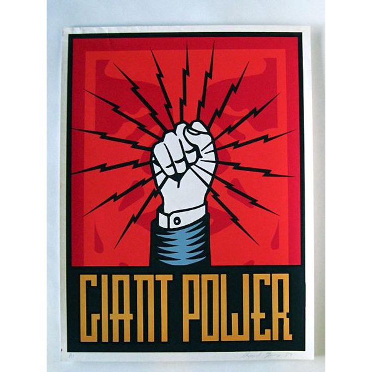 Giant Power AP Mustard (1997) by Obey Giant (Shepard Fairey)