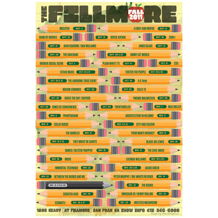 The Fillmore - Fall 2011 Season Shows by Strawberryluna