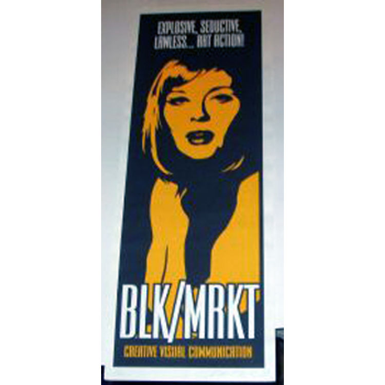 BLK-MRKT Art Action (1998) by Obey Giant (Shepard Fairey)