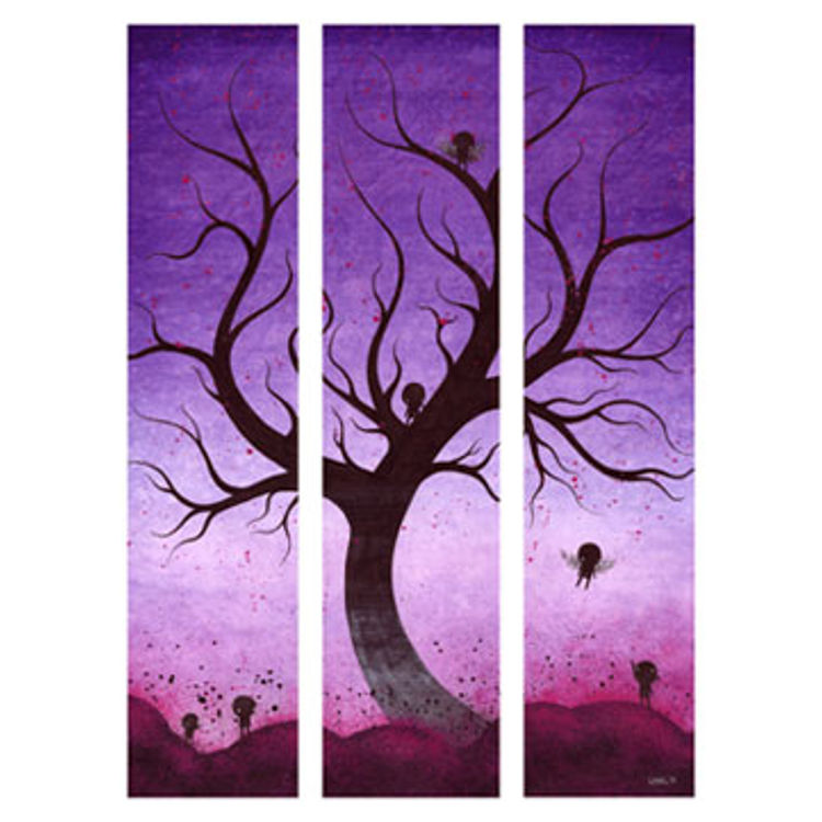 Raspberry Triptych by Lawrence Yang