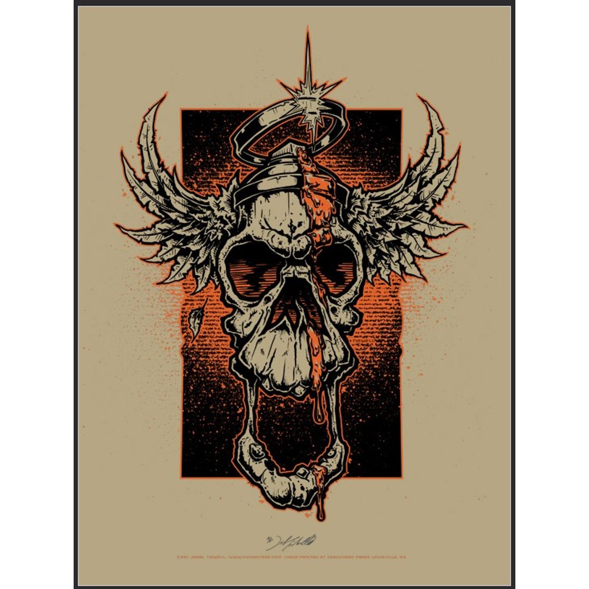 Tidwell Spray Can Skull - Orange