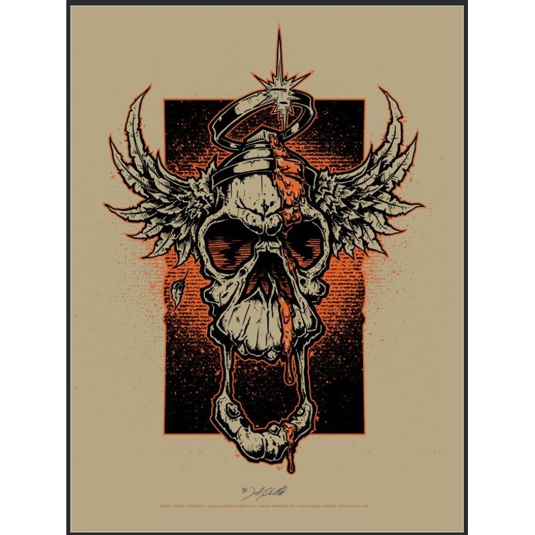 Tidwell Spray Can Skull - Orange by Jeral Tidwell