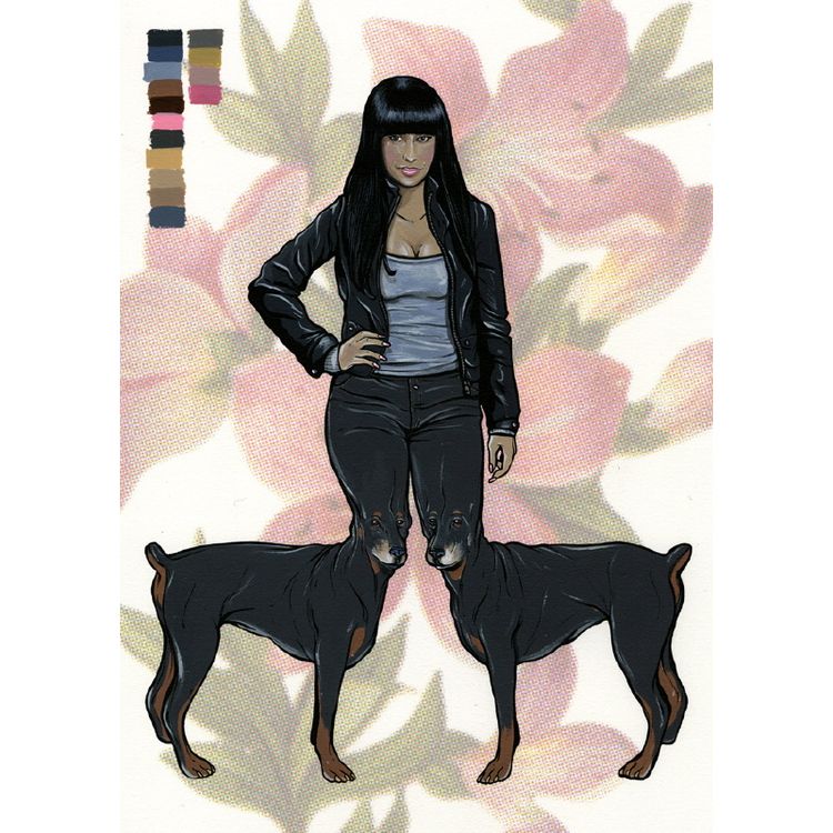 untitled (Nicki Minaj with dog legs) by Steve Seeley