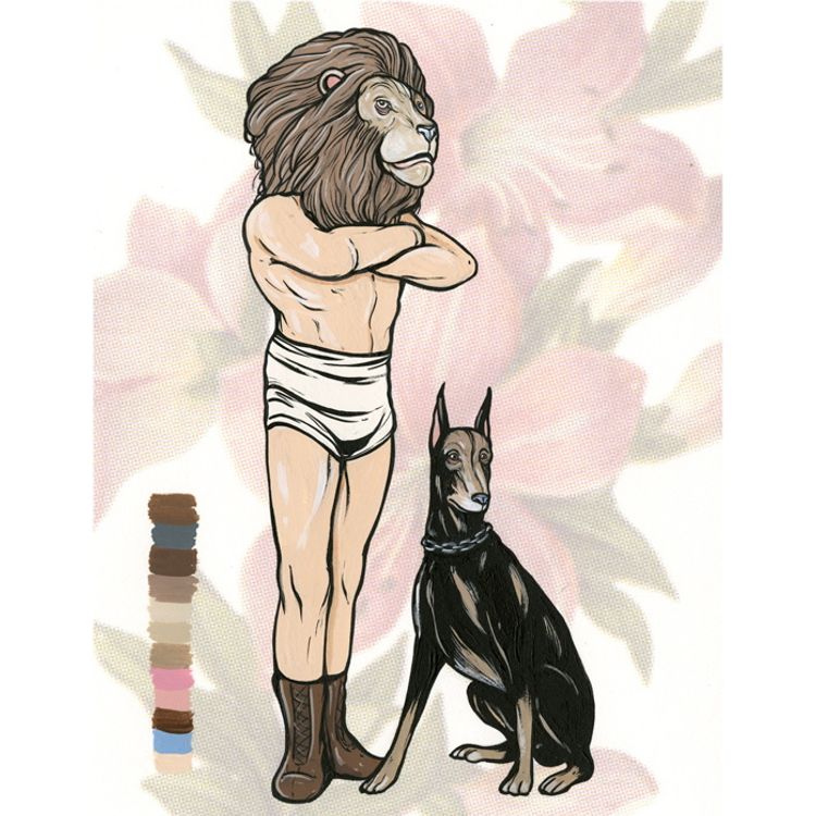 fighter (lion and dog) by Steve Seeley