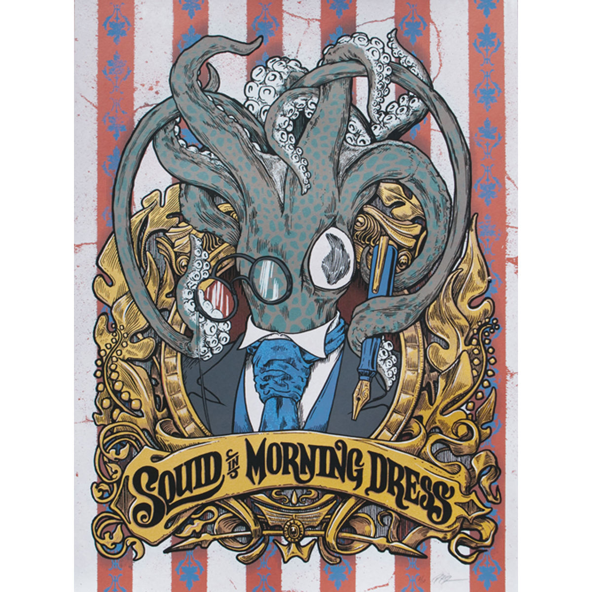 Squid in Morning Dress (Brick Red)