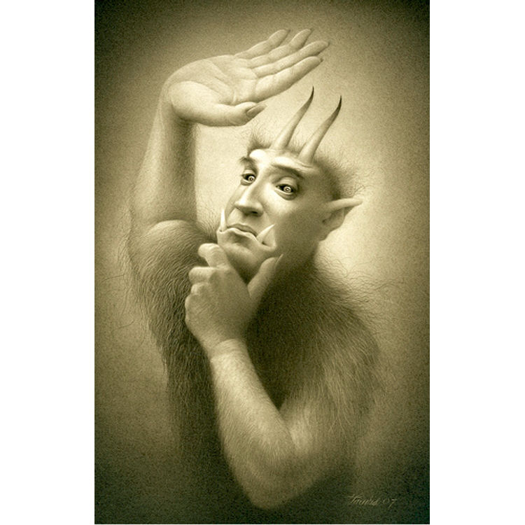 Smacking Krampus by Travis Louie