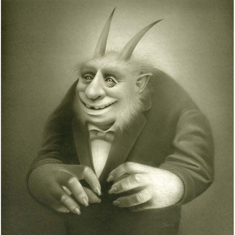 Choking Krampus by Travis Louie