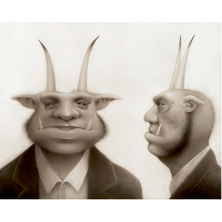 Krampus Mugshot by Travis Louie