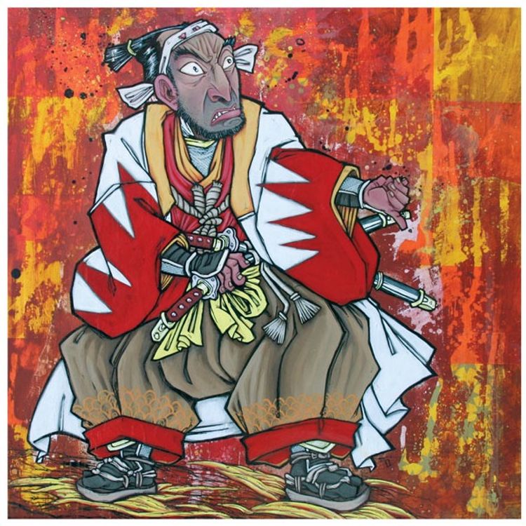 Samurai Preparing to Draw His Sword by Josh Taylor