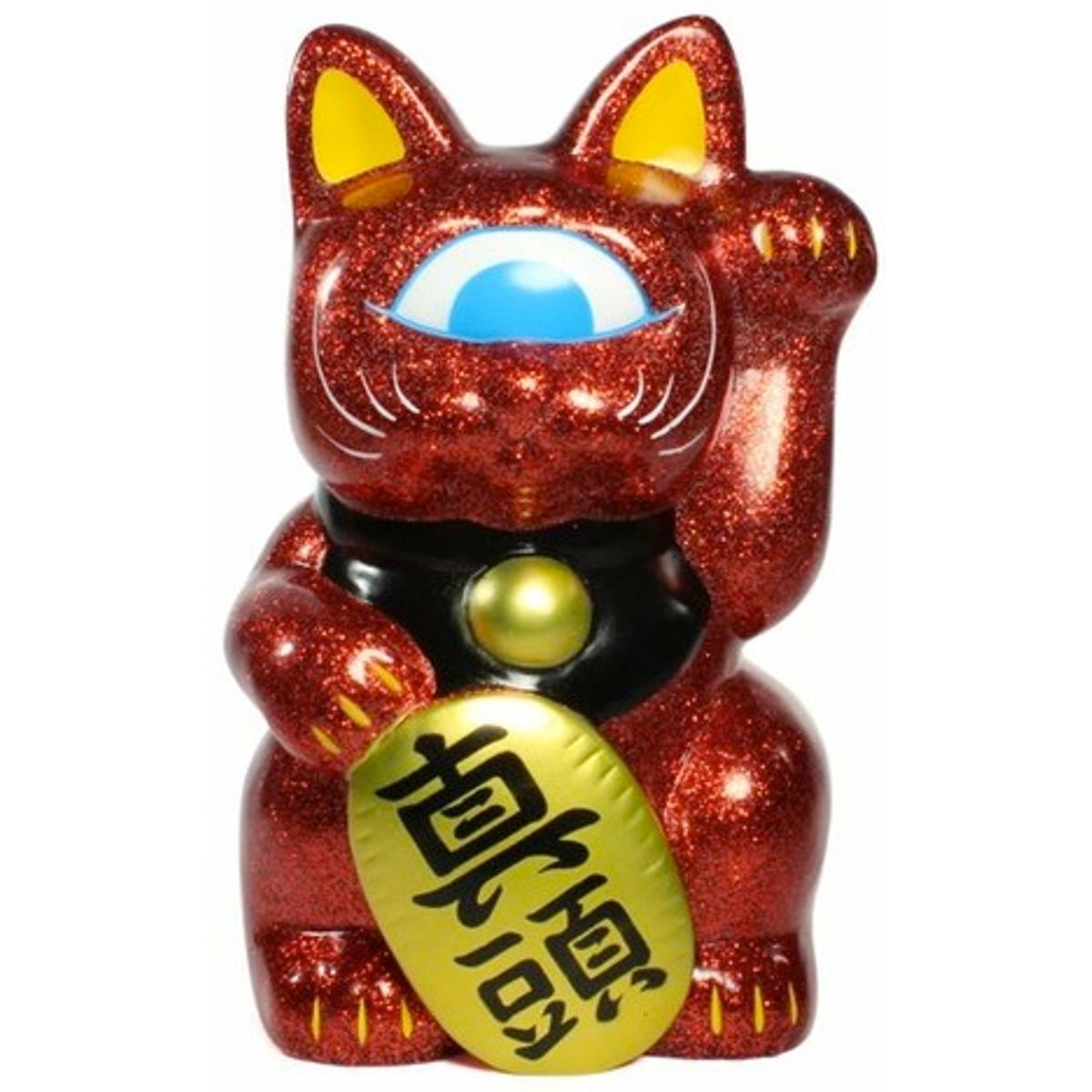 Mini Fortune Cat - Red Glitter