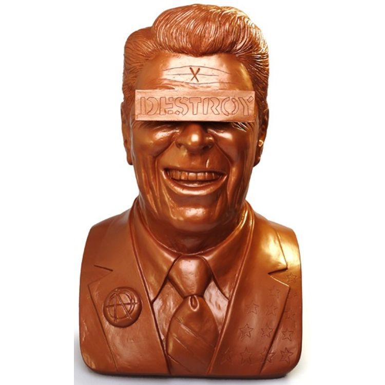 Gipper Reagan Bust - Copper by Frank Kozik