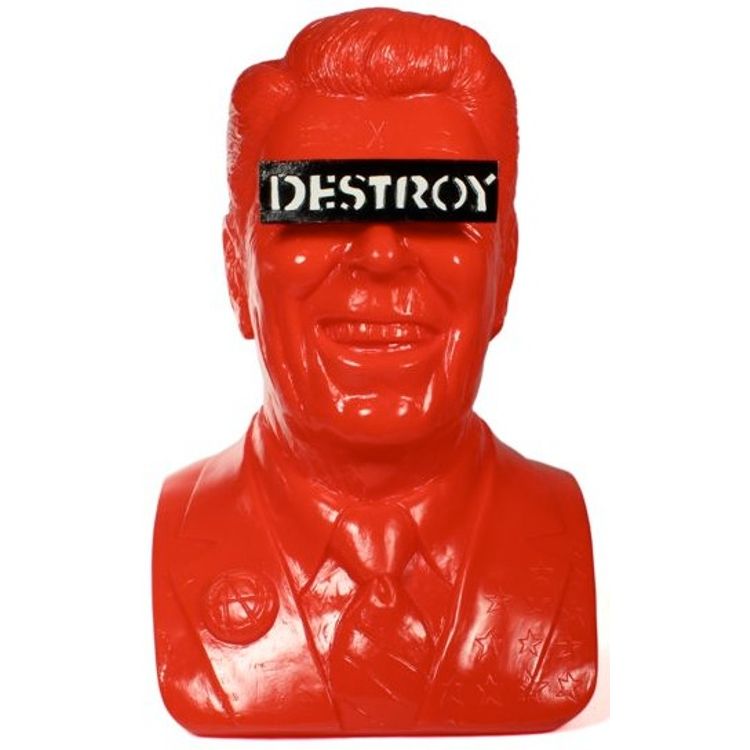 Gipper Reagan Bust - Red by Frank Kozik