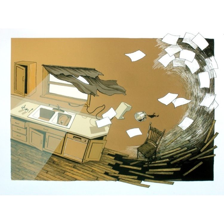 Sometimes the Uncertainty of Everything Can Really Scare Me - Orange Variant by Justin Santora
