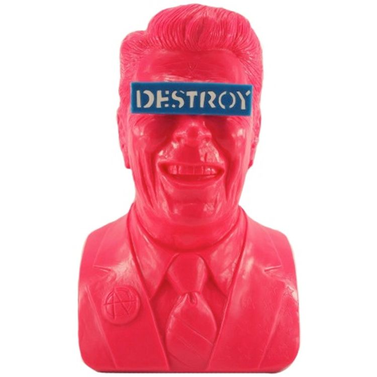 Gipper Reagan Bust - Pink by Frank Kozik