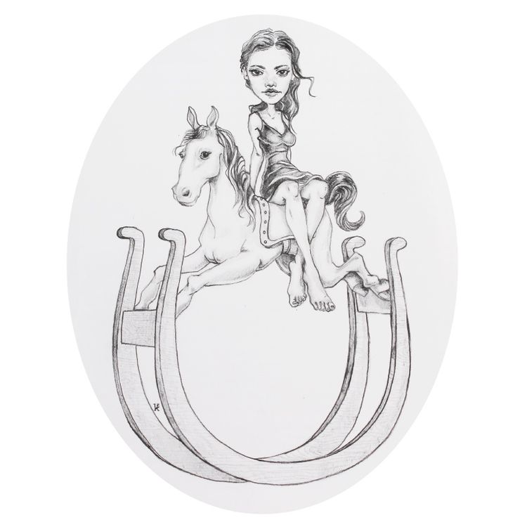 Teeter Drawing by Ken Keirns