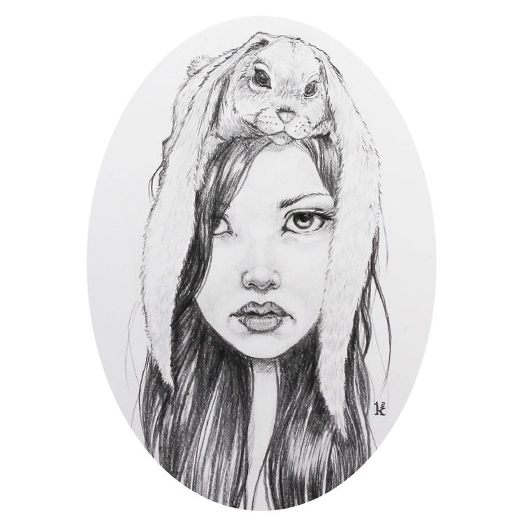 Ear Flaps Drawing by Ken Keirns