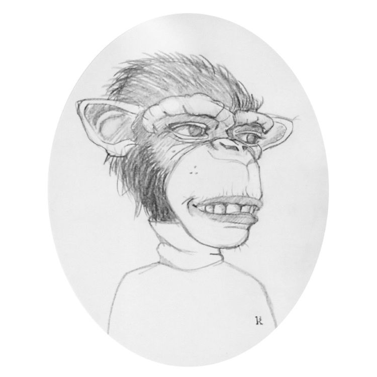 Bo Drawing by Ken Keirns