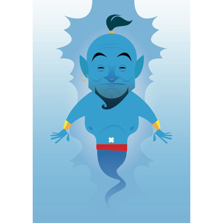 Robin Williams as the Genie by Stanley Chow