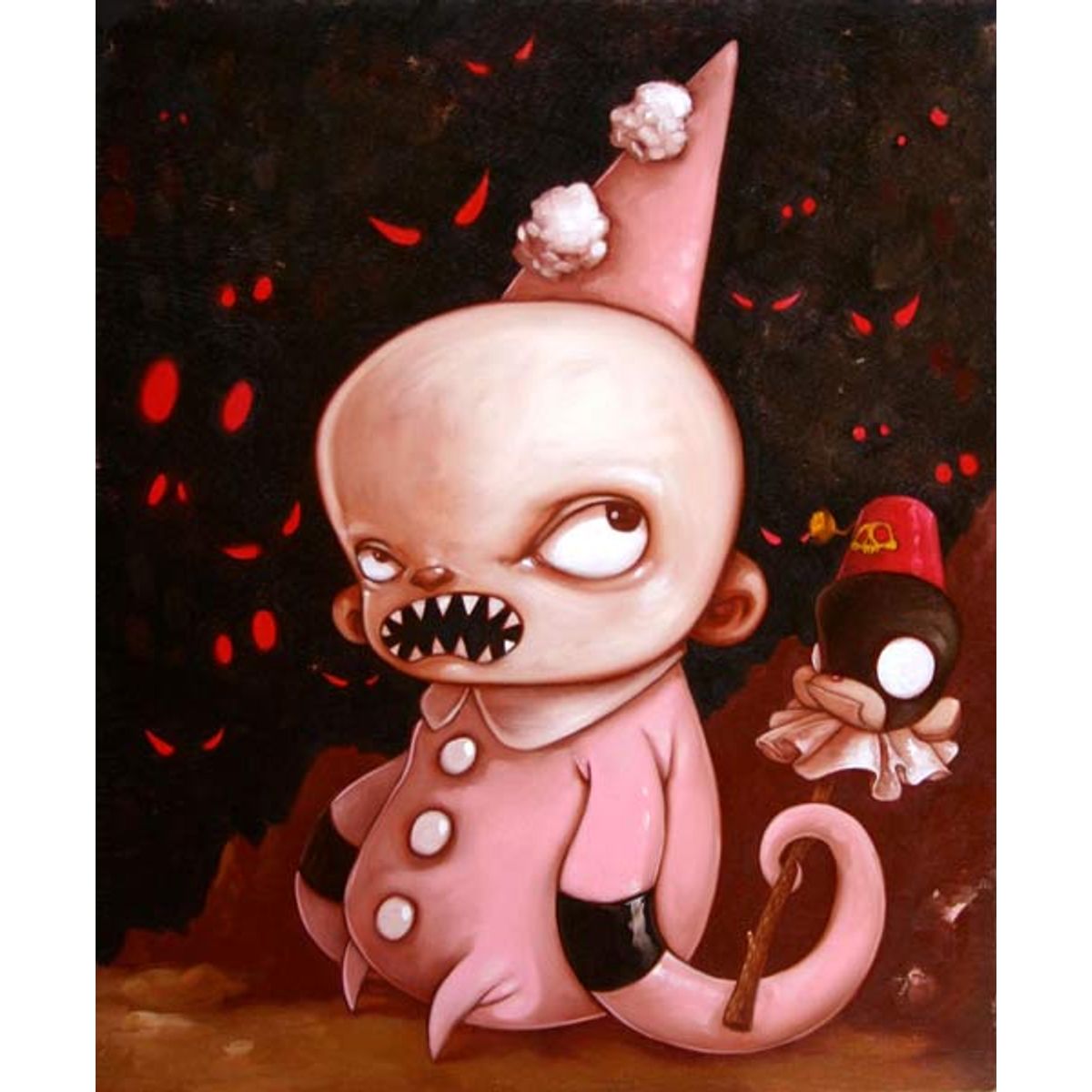 Parasitic Baby with Monkey Stick