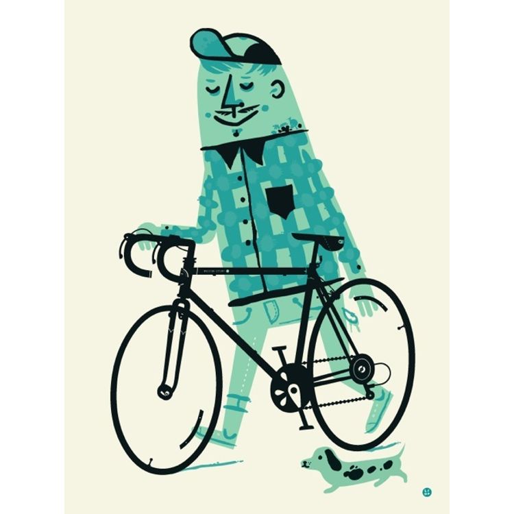 Bike Rider by The Little Friends of Printmaking