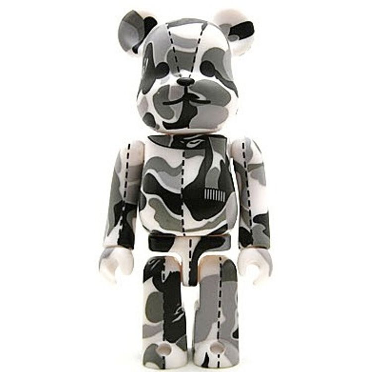 Bape Play Be@rbrick - Grey Camo by BAPE (A Bathing Ape)
