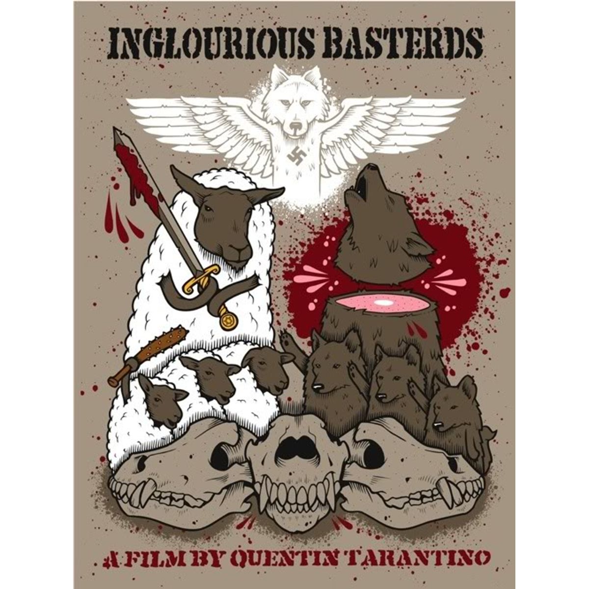 The Lost Art of Inglourious Basterds: Movie Poster by Jeremy Fish