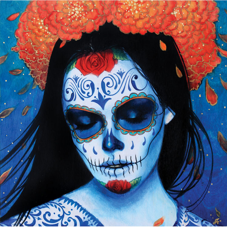Calavera Azul by Sylvia Ji