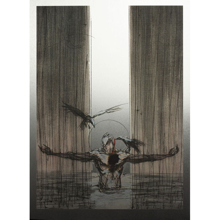 Flood Damage Brushed Aluminum by Derek Hess