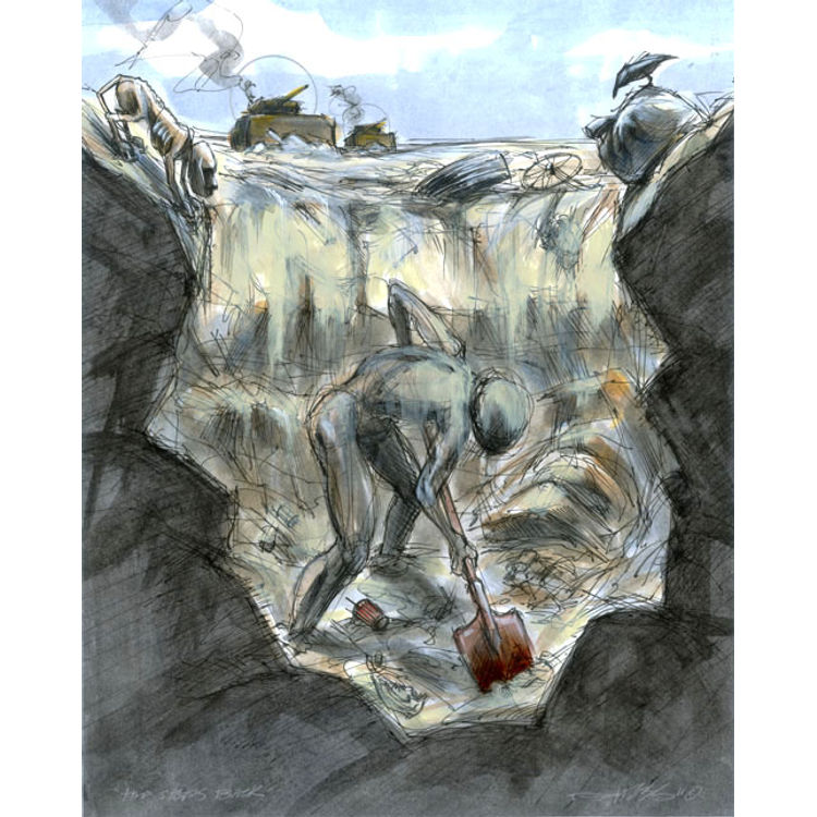 Two Steps Back by Derek Hess
