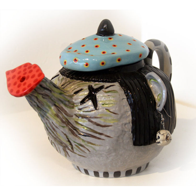 Zombie Teapot by Karen Peters