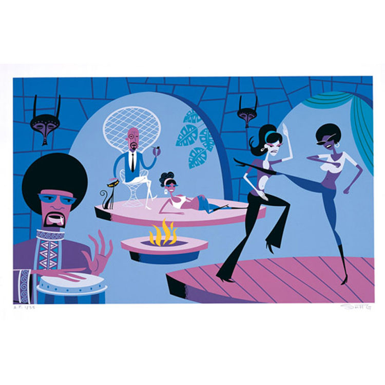 Into His Dark Heart by Shag (Josh Agle)