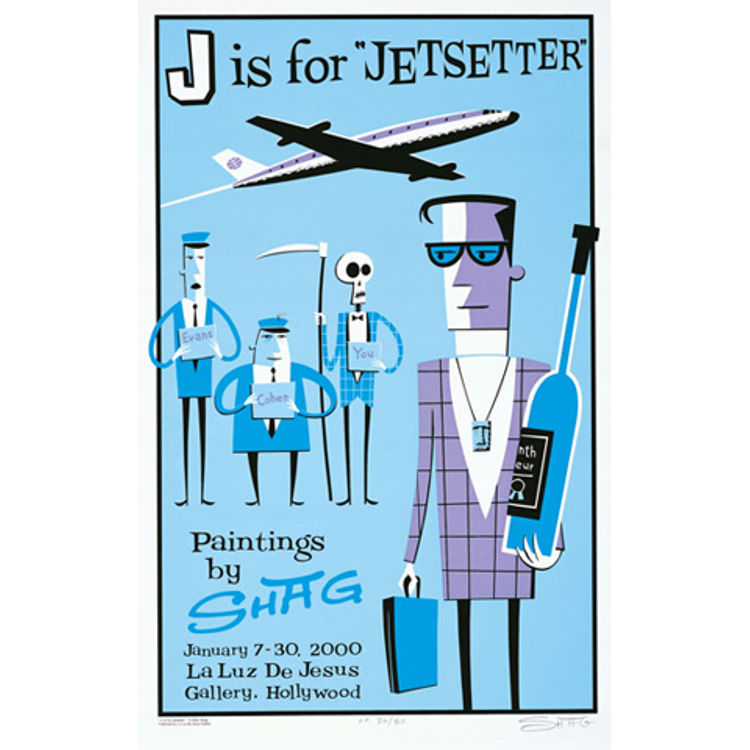 J Is For Jestsetter by Shag (Josh Agle)