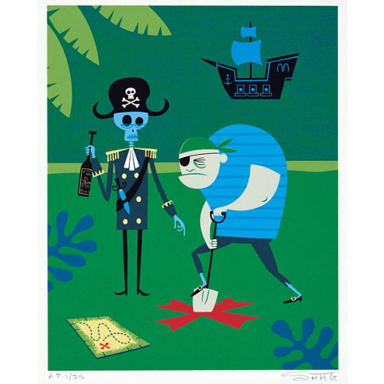 X Marks the Spot by Shag (Josh Agle)