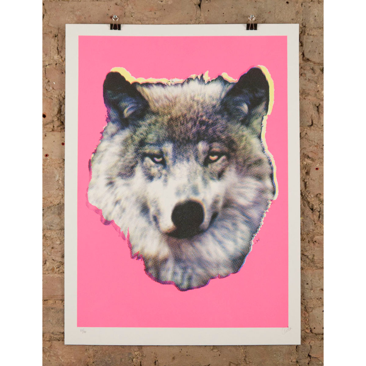 3d wolf pink