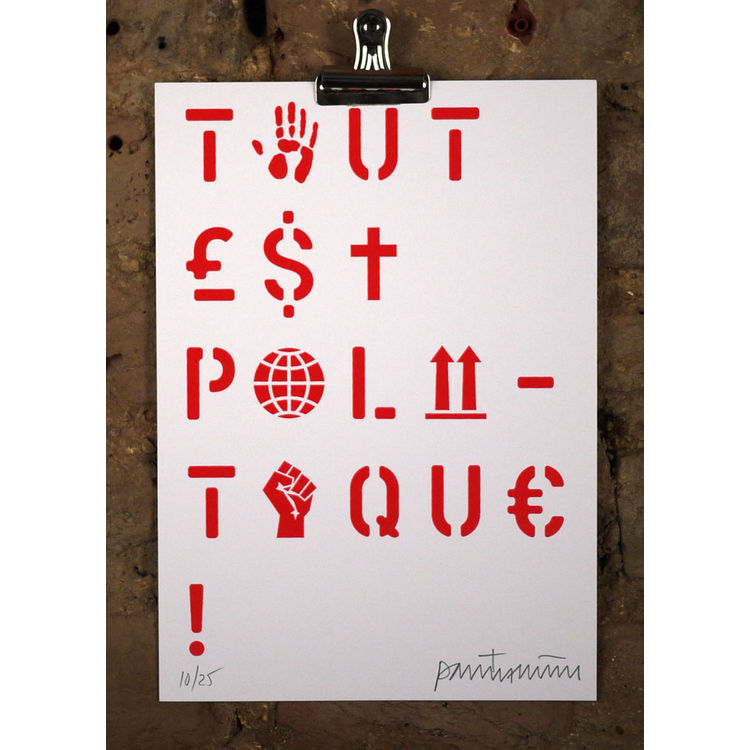 protest stencil print 3 by Patrick Thomas