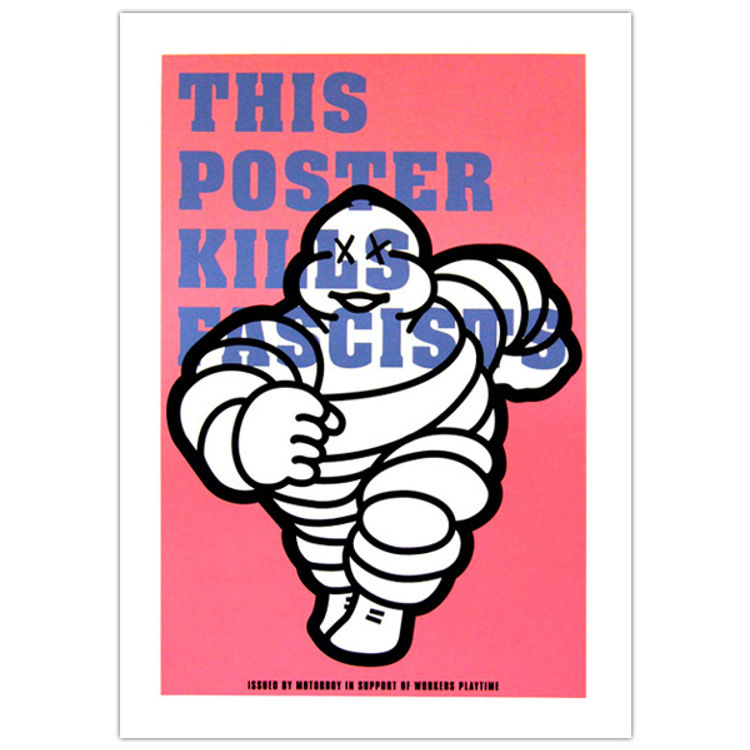 This Poster Kills Fascists (Tribute to Woody Guthrie) by Motorboy